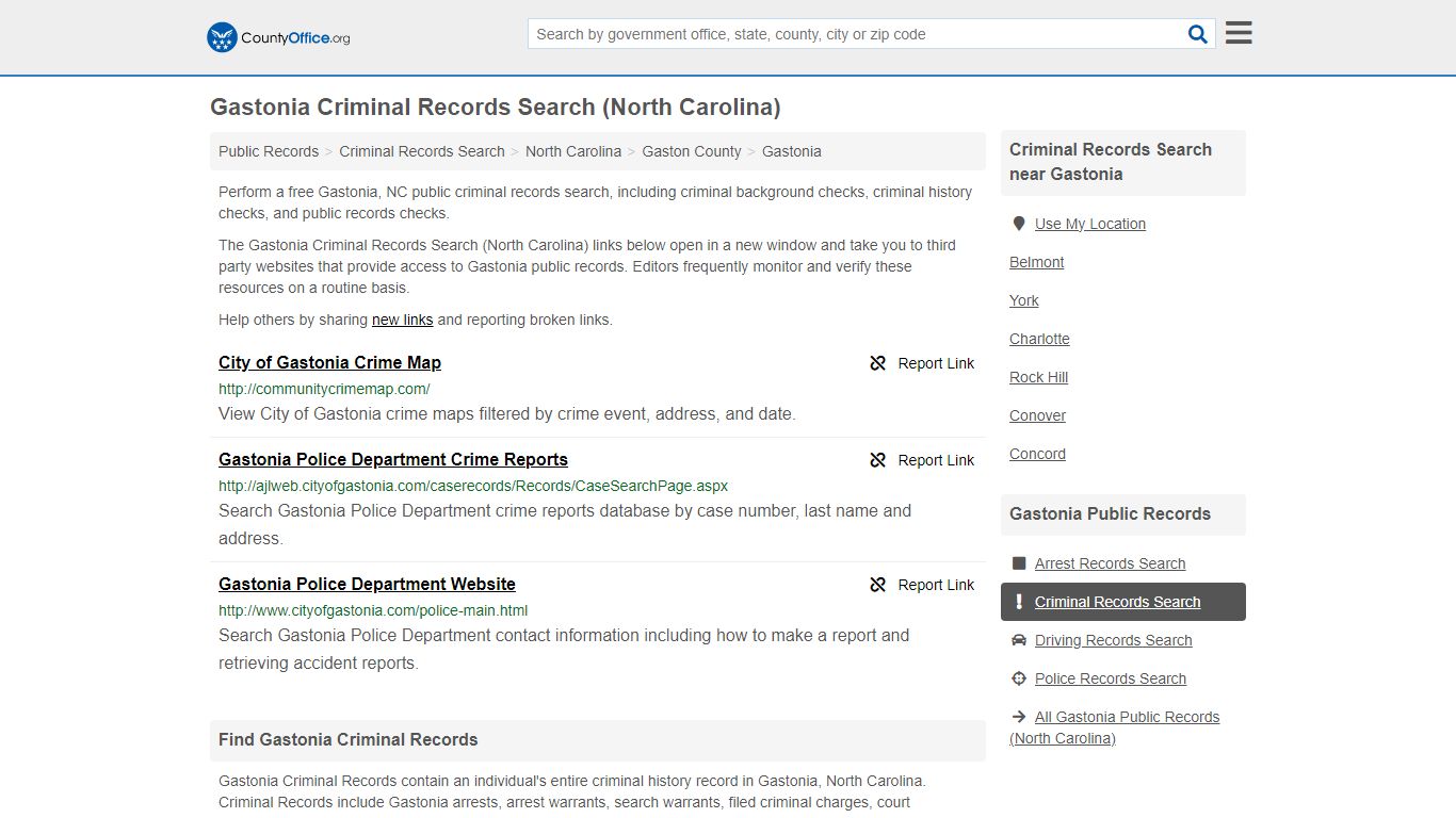 Criminal Records Search - Gastonia, NC (Arrests, Jails & Most Wanted ...